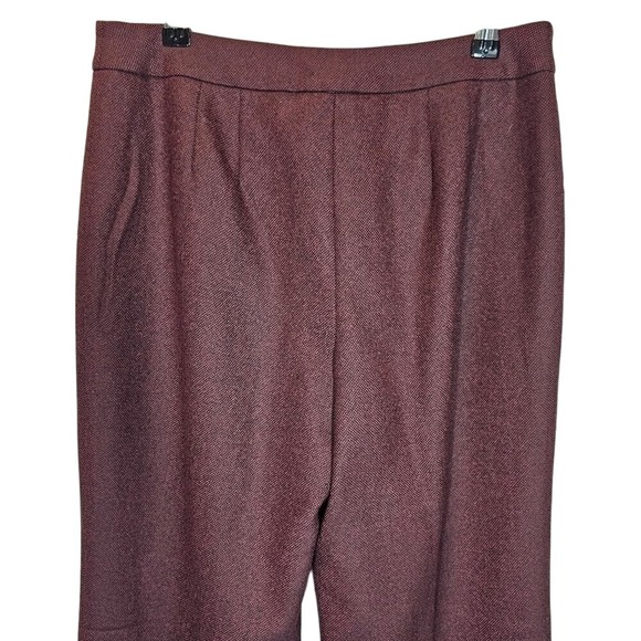 Ann‎ Taylor Wool Burgundy Straight Leg High Rise Career Pants Size 4 - Picture 5 of 11
